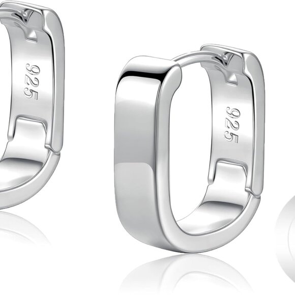 Jewelry - Sterling Silver Hoop Earrings Women Dainty Thick Hypoallergenic Jewelry Gift